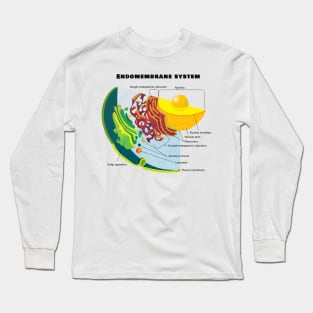 Endomembrane System on a Eukaryote Cell Chart Long Sleeve T-Shirt